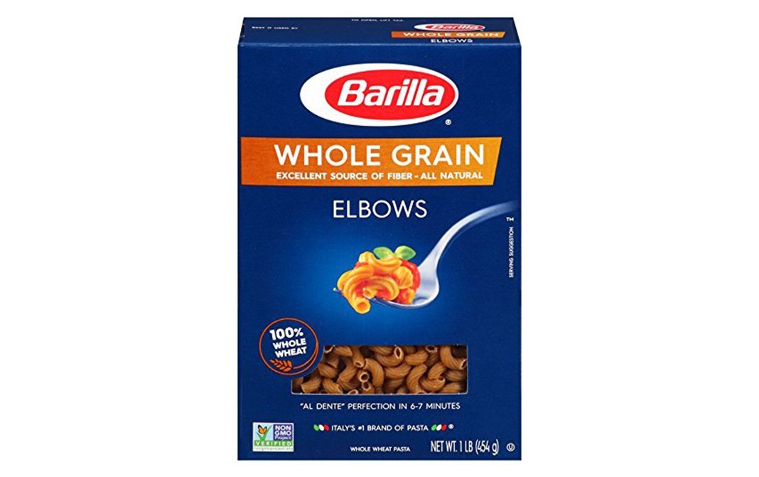 Barilla Whole Grain Elbows    Box  454 grams